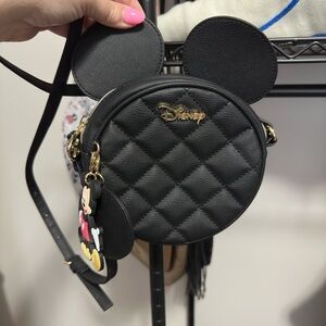 Disney Black Quilted Crossbody Bag